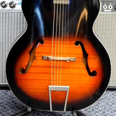Vintage 1960's Harmony H950 Monterey Leader F hole Archtop Acoustic Guitar w/Case! VERY NICE!!! image 3