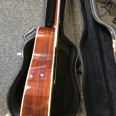 Yamaha FG-345 acoustic dreadnought guitar 1970s made in Taiwan with vintage hard case image 8