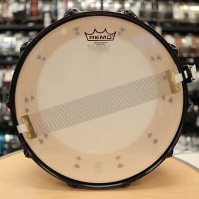 Pork Pie 7x14" Maple/Bubinga Snare Drum (Bubinga Hi-Gloss with Black Hardware) #2 image 10