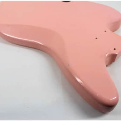 MJT/Warmoth Lightweight Warmoth Jazzmaster V5 Bass Body 2023 - Aged Nitro Shell Pink image 10