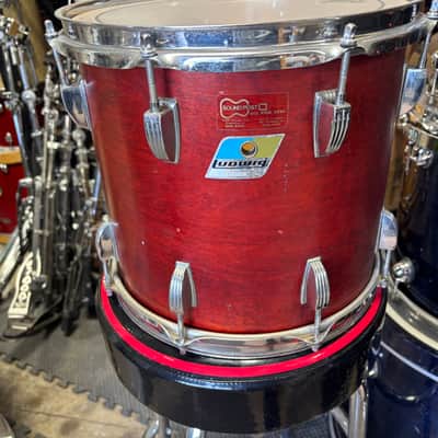 Ludwig Mahogany blue olive badge 12 inch Tom Drum image 1
