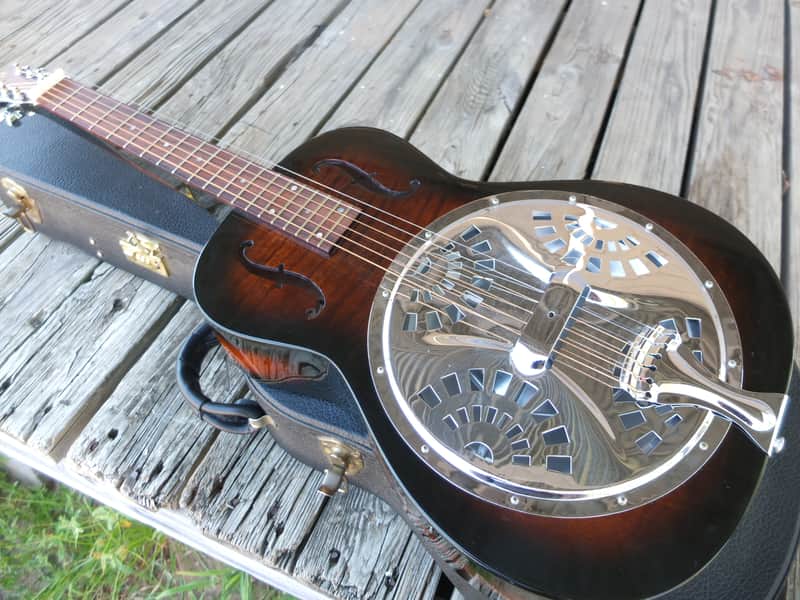 Dobro F60 Squareneck 2000 - Sunburst on flamed maple image 1