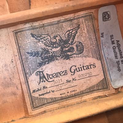 Vintage Alvarez 5031 Dreadnought Acoustic Guitar & Case image 4