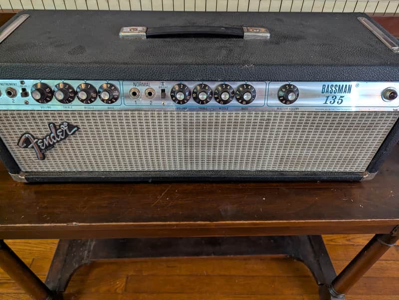 Fender Bassman 135 2-Channel 135-Watt Guitar Amp Head 1977 - 1980 - Silverface image 1