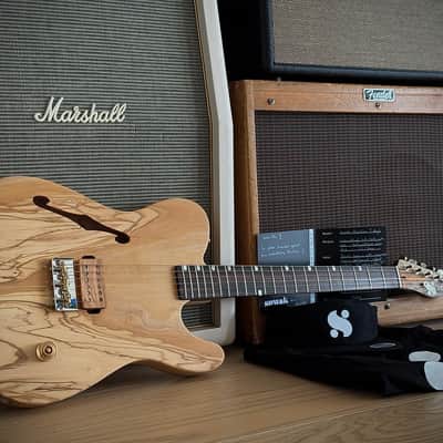 Suwak Custom Guitars Thinline T "Jr." Natural Esche & Olive Body, Korina Hals, Ebenholz Griffbrett uvm. 2026 - Natural image 12