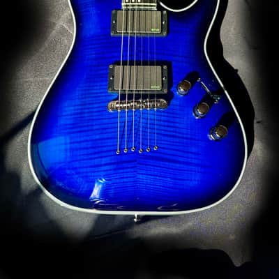 Schecter C-1 Blackjack SLS Diamond Series 2015 - Blue See-Thru image 2