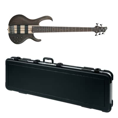 Ibanez BTB605 Transparent Gray Flat 5-String Electric Bass Guitar + Hard Case Brand New image 1