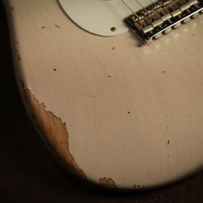 Fender Custom Shop 1955 Stratocaster Relic in White Blonde image 2
