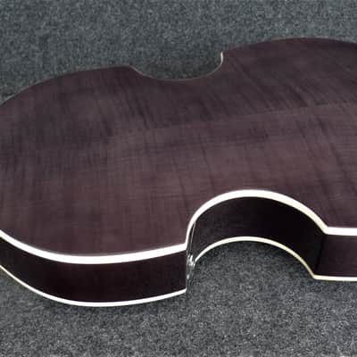 Hofner HI-459 Beatle 6 String Electric Guitar Trans Black Violin Body Shape image 7