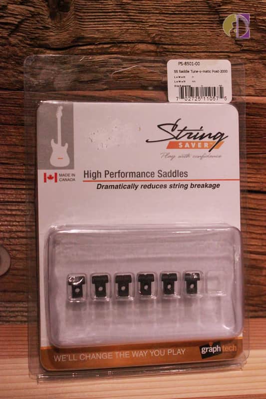 Graph Tech String Saver Originals Saddles Set compatible with for Gibson Nashville Tune-O-Matic bridge post 2000 (PS-8501-00) image 1