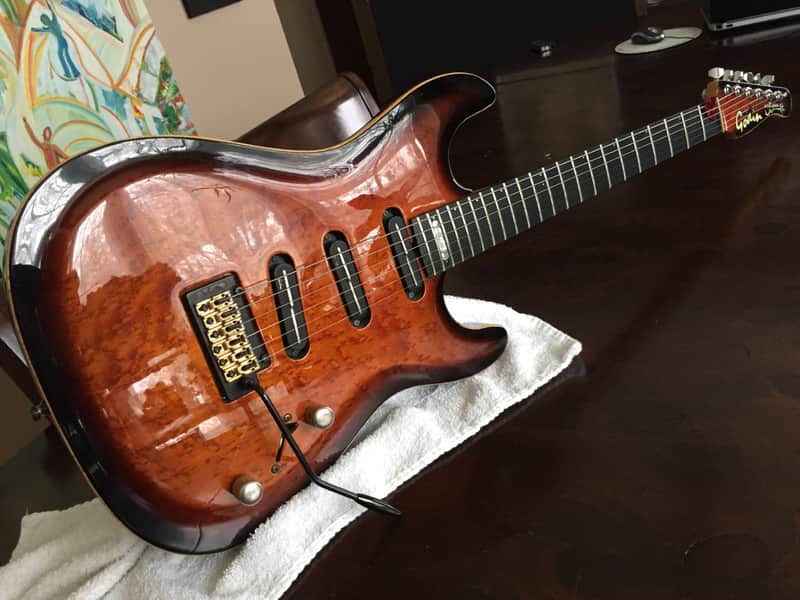 Godin Artisan ST1, 1994, USA-Canada, Hight gloss Cognac burst image 1