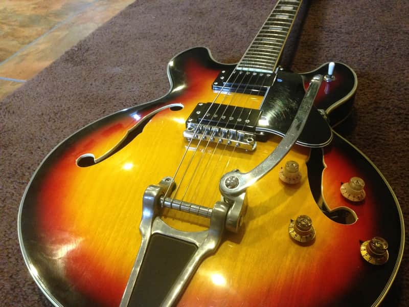 Vintage KENT ES335 Semi Hollow Body Electric Guitar RARE Made in