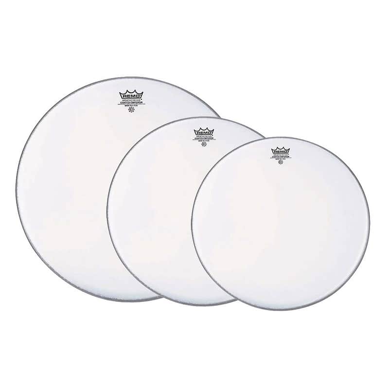 Remo Coated Emperor Tom Drumhead Pack, 12, 13, and 16 Inch, Pack 1 image 1