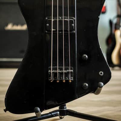 Japan Rare Greco Offset Bass single PU 1987 Black image 2