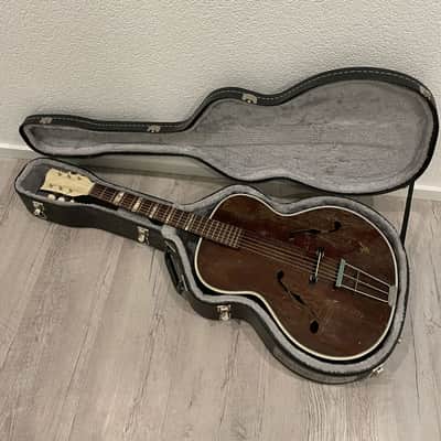 Juwel Vintage Archtop Guitar From 1950 Walnut Brown image 19