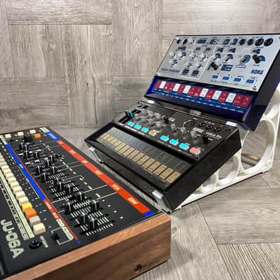 DUAL Stand for KORG Volca FM / Sample / Keys / Modular / Bass / Beats - WHITE - by KZcraftworks USA image 6