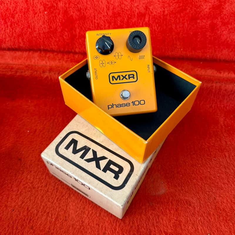 MXR Phase 100 c 1980 - Orange block logo original vintage USA analog phaser pedal image 1