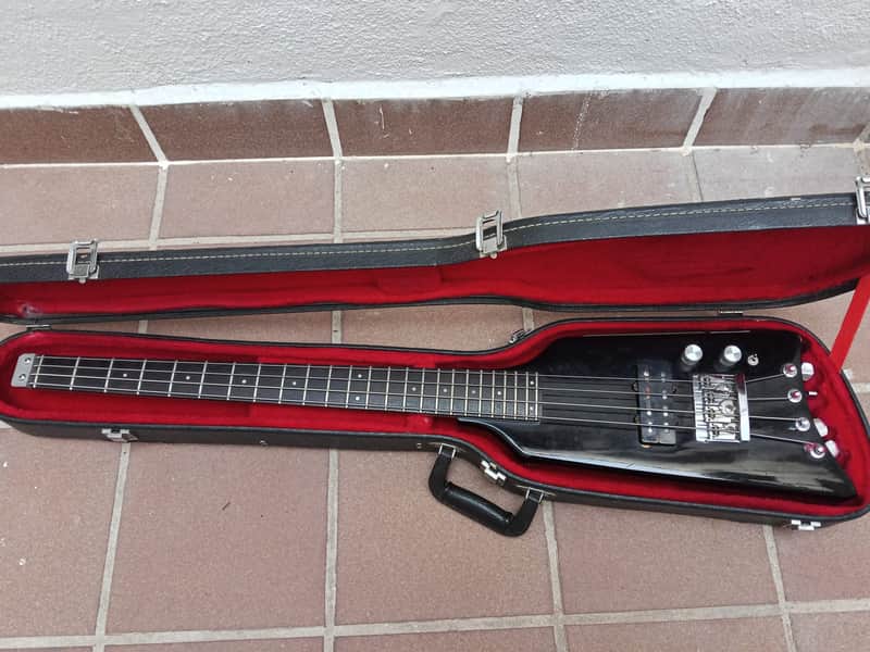 1985 Hondo Alien Headless Bass with original Hardcase retro vintage made in Japan image 1
