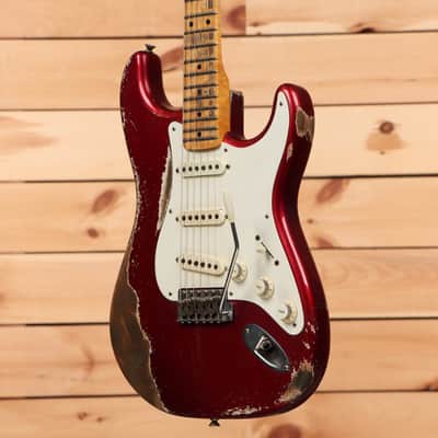 Fender Custom Shop Limited Andy Hicks Masterbuilt 1958 Stratocaster Heavy Relic - Poison Apple Red-AH0266 image 3