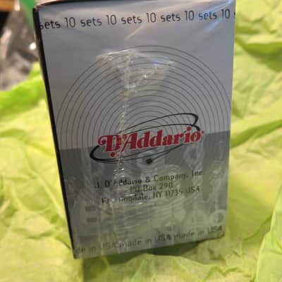 NEW BOX OF 10 SETS - D'addario strings 80/20 bronze acoustic guitar strings EJ12 .013 Medium gauge image 4