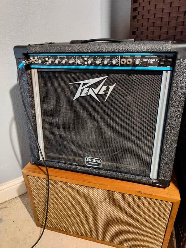 Peavey Bandit 112 teal stripe 1990's - Tolex image 1