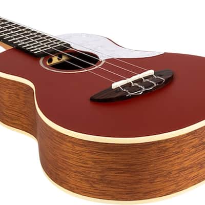 Flight IRIS CONCERT RD Princess Series Solid Spruce Top Okoume Neck 4-String Ukulele w/Padded Gig Bag image 5
