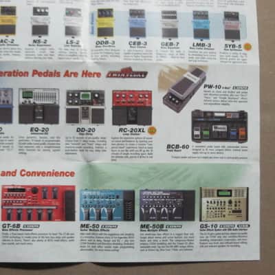 very clean Boss Product Lineup 2004 Vol.1 (fold open product catalog - fully open it is 14 inches L x 10 inches W), printed in Taiwan 2004 image 17