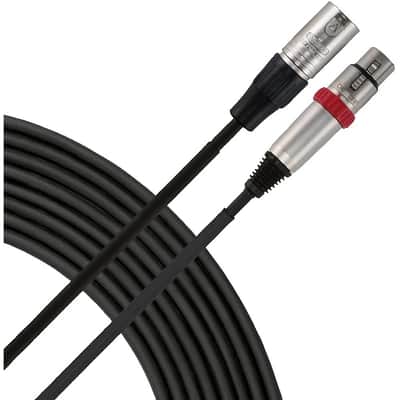 Essential XLR Microphone Cable with On/Off Switch 25 ft. Black image 1