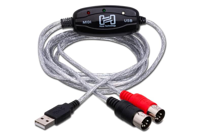 Hosa USM-422 TRACKLINK USB Interface – MIDI I/O to USB Type A – 6 foot image 1