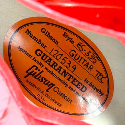 2022 Gibson Custom Murphy Lab 1964 ES-335 Ultra Light Aged - Sixties Cherry image 12