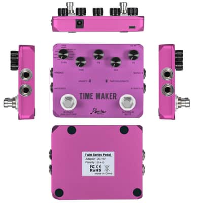 Rowin Canada LTD02 Time Maker Pink Digital Delay Twin Series Guitar Effect Pedal image 7