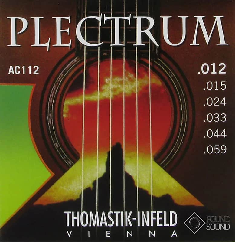 Thomastik-Infeld AC112 Plectrum Bronze Round-Wound Acoustic Guitar Strings - Medium Light (.12 - .59) image 1