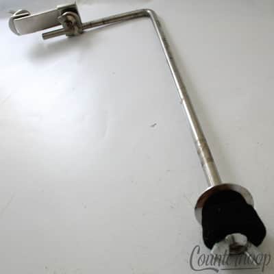 *Gretsch Clamp-On Cymbal L-Arm Stand Bass Drum Mount Nickel Vintage Walberg&Auge image 2