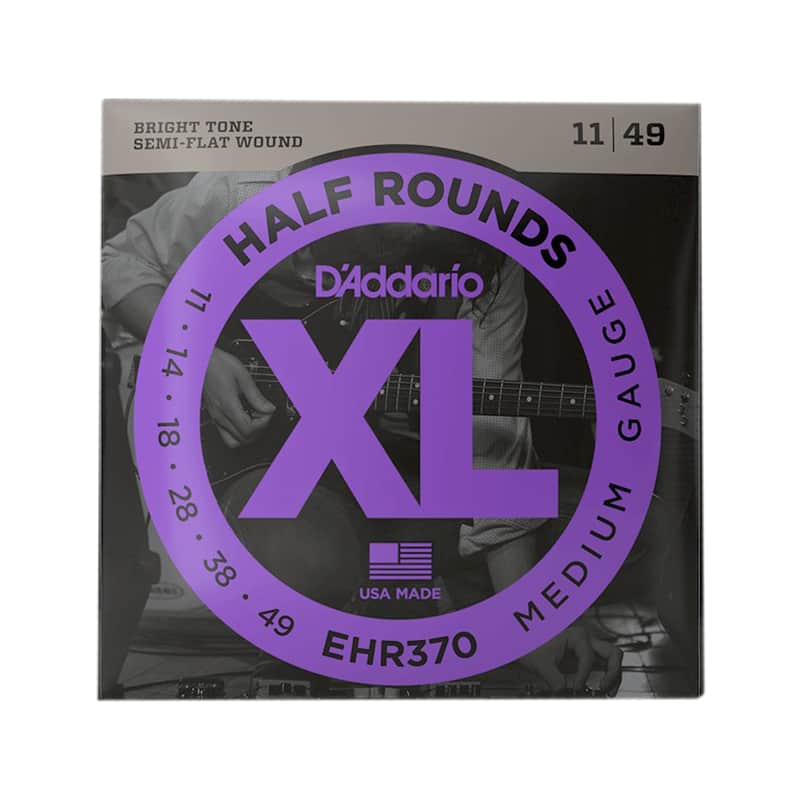 D'Addario EHR370 Half Round Medium Electric Guitar Strings 11-49 image 1