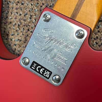 Squier 40th Anniversary Telecaster Vintage Edition Satin Dakota Red image 8