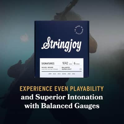 Stringjoy Signatures Balanced Super Light Gauge Electric Guitar Strings 9-42 image 3