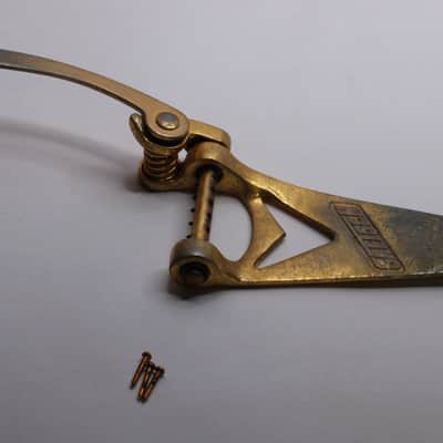 Vintage 1960's GRETSCH - Gold Vibrato Tailpiece w/ screws image 3