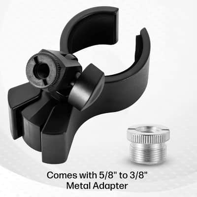 Large Microphone Clip Holder | Universal Mic Mount for Microphones 1.26 to 2.3 Inch Diameter image 5