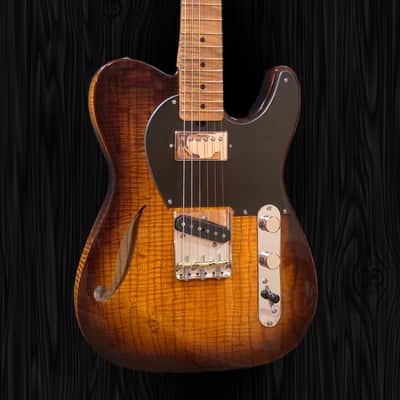 CP Thornton Thinline Classic II-European Fiddleback Ash-Tobacco Burst (Authorized Dealer) image 5