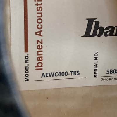 Ibanez AEWC400 Acoustic/Electric in Transparent Black Sunburst image 6