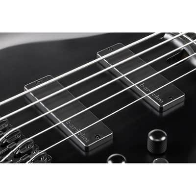 Ibanez BTB625EX Iron Label 5-String Bass w/ Bartolini Pickups - Black Flat image 7