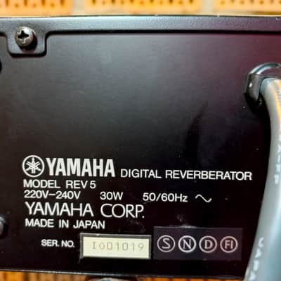 Yamaha REV 5 Digital Reverberator 1980s - Black image 6