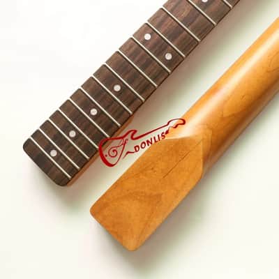 21 fret antik Maple Panggang TL leher gitar dengan fret baja tahan karat untuk Gitar tangan kiri image 4