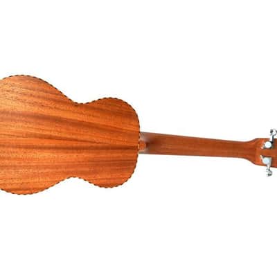 Twisted Wood Guitars Original Concert Ukulele Laminate Mahogany w/rope binding - padded gig bag image 2