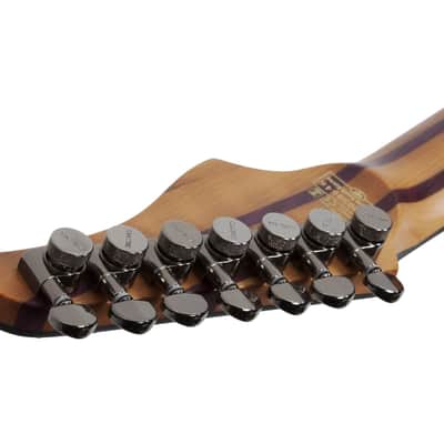 Schecter Banshee Mach-7 Evertune Electric Guitar. Fallout Burst image 13