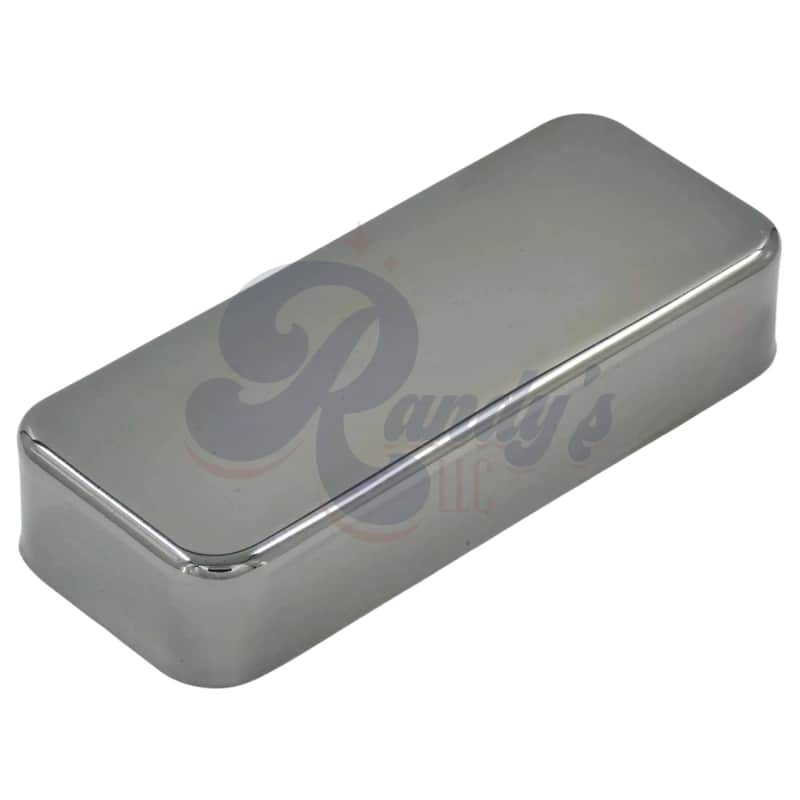 Advanced Plating 1998PC Advanced Plating 1998PC (Contemporary Series) P-90 Soapbar Pickup Cover (Closed) - Fits Gibson®-Black Nickel/Pearl Chrome image 1