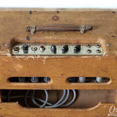 Tweed 1960 Fender Deluxe 5E3 Narrow Panel Amplifier with cover & original transformers image 10