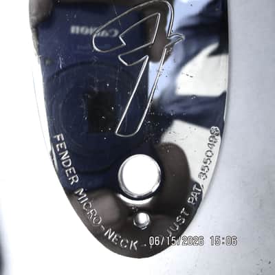 Fender Stratocaster Guitar Neck Plate, 1975, Serial # 651028 image 1