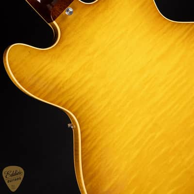 2024 - Gibson Custom Shop PSL '64 ES-335 Figured Reissue Gloss Green Lemon 7.11 #140497 image 12