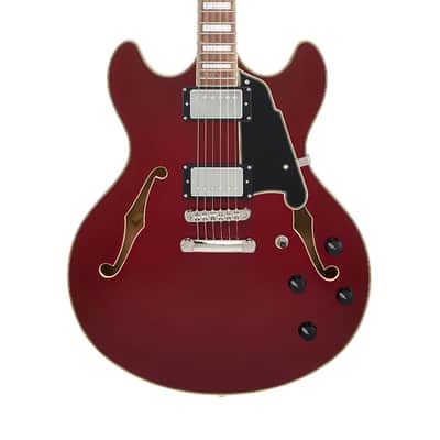 D'Angelico Premier DC Semi-Hollow Guitar - Burnt Red - Open Box image 1
